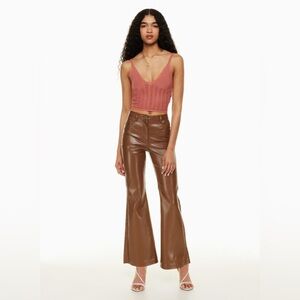Wilfred Melina Flare Pants (cognac; vegan leather) NWT